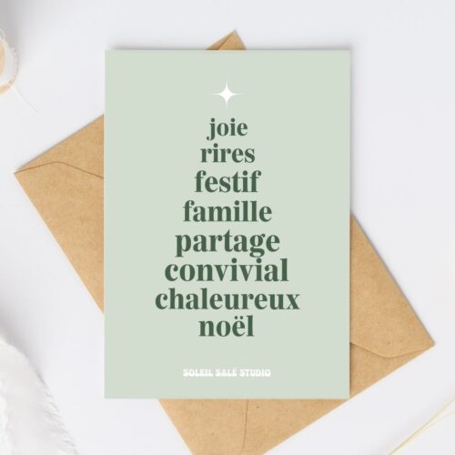 Carte "Sapin de mots"