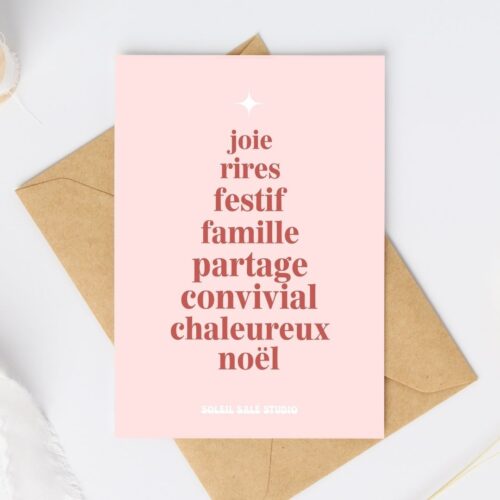 Carte "Sapin de mots"