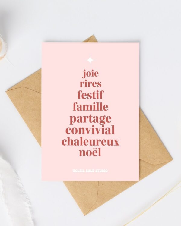 Carte "Sapin de mots"